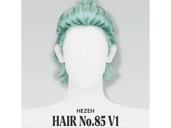 Alpha [Hezeh]Hair_No85 V1 - The Sims 4 Custom Content