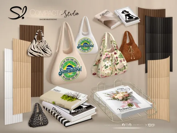 Alpha Compacta Office Decor - The Sims 4 Custom Content