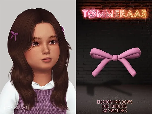 Mix TØMMERAAS Eleanor Bows for Toddlers by tommeraas - The Sims 4 custom content