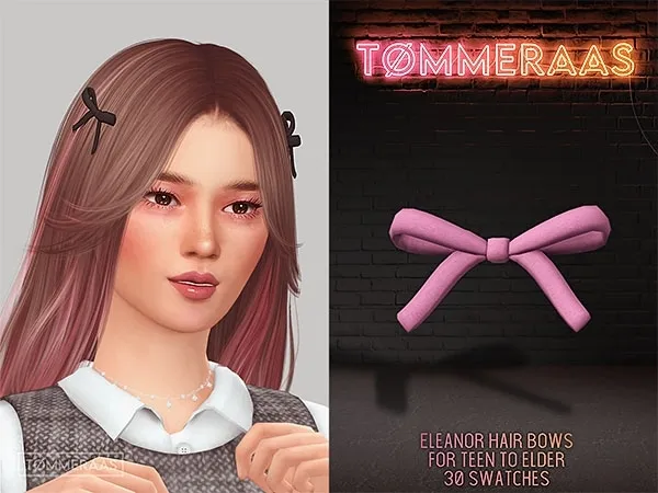 Mix TØMMERAAS Eleanor Bow for Teen to Elder by tommeraas - The Sims 4 custom content