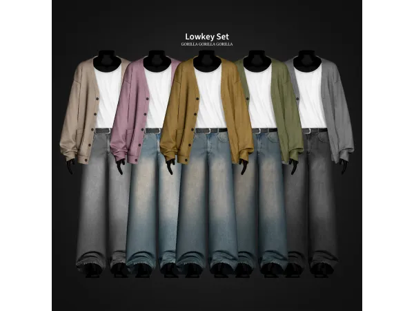 Alpha Lowkey Set by gorillax3 - The Sims 4 Custom Content