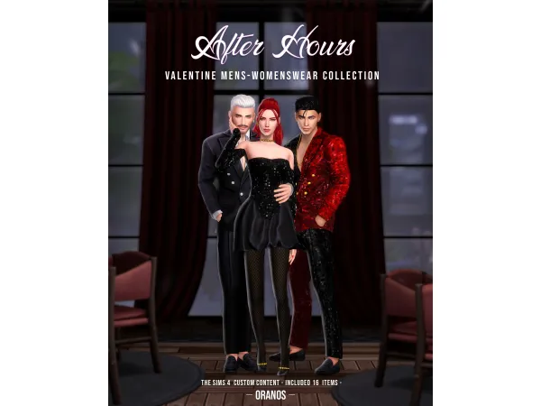 Maxis Match After Hours Valentine Collection by oranos - The Sims 4 Custom Content
