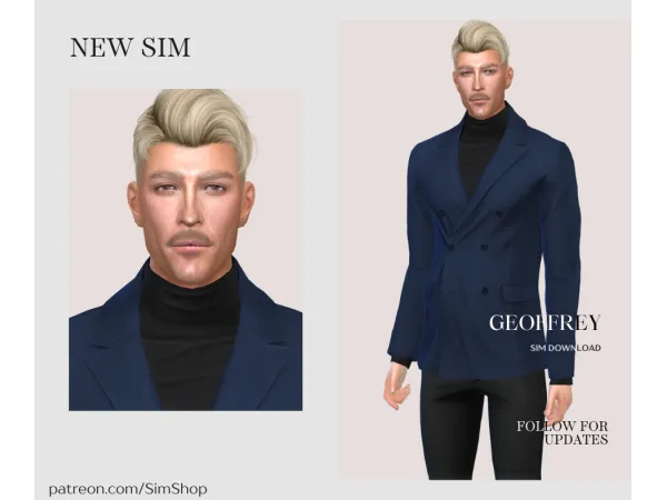 Alpha Sim Shop_ Geoffrey Landgraab Sim Download - The Sims 4 Custom Content