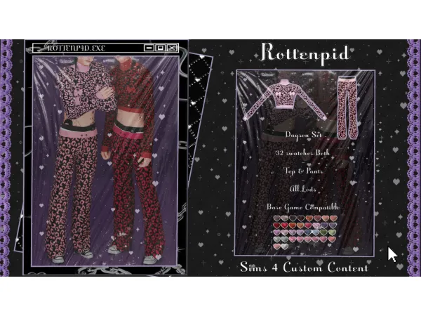 Maxis Match DAYSON SET by rottenpid - The Sims 4 Custom Content