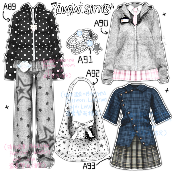Alpha [LVAN]Collection 13 A89 A90 A91 A92 A93 by simsfinds - The Sims 4 Custom Content