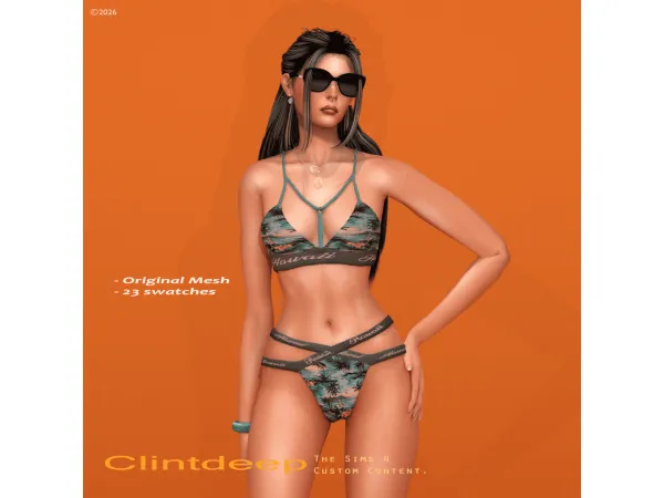 Alpha Clintdeep Noelina Swimsuit Swimwear - The Sims 4 Custom Content