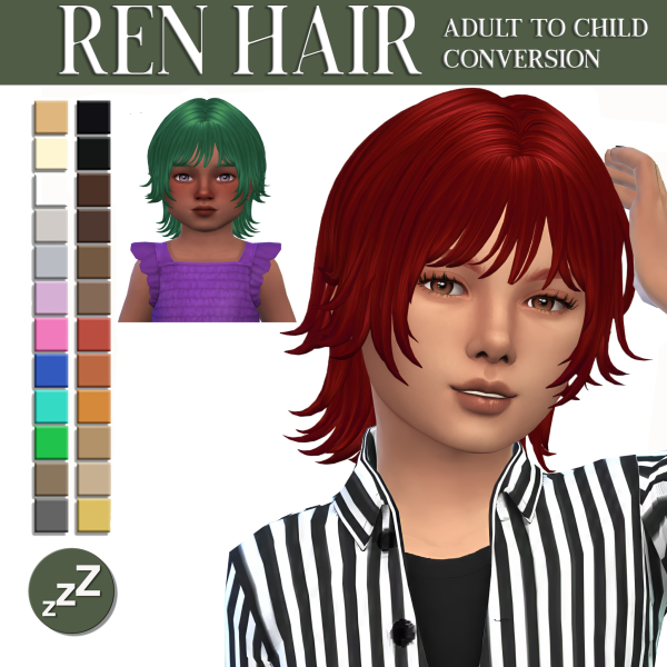 Maxis Match kaycreame hair conversions by simsfinds - The Sims 4 Custom Content