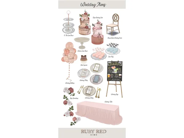 Alpha Beach Wedding Set by RubyRed1023 - The Sims 4 Custom Content