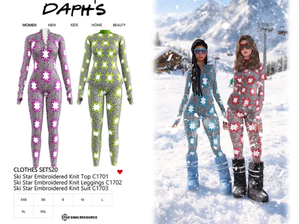 Alpha Daph's CLOTHES SET520 - The Sims 4 Custom Content