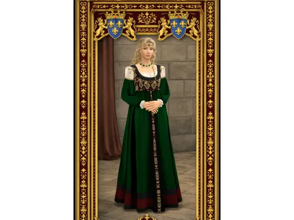 Maxis Match Giulia Farnese Gown by shoelala - The Sims 4 Custom Content