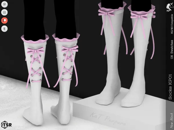Mix Socks KP01 Female by KaTPurpura - The Sims 4 Custom Content