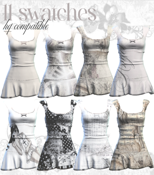 Maxis Match coquette mini dress by simsfinds - The Sims 4 Custom Content