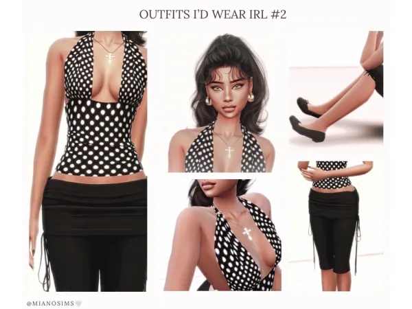 Mix Outfits Iu2019d wear IRL part 2 by mianosims - The Sims 4 Custom Content