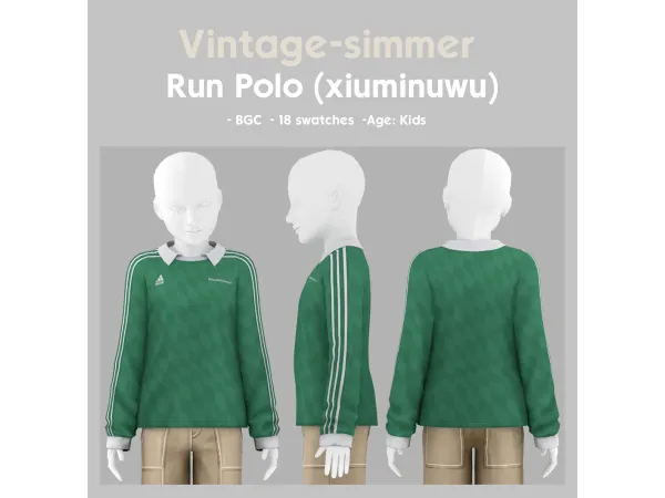 Maxis Match Run Polo simmer by vintage - The Sims 4 Custom Content
