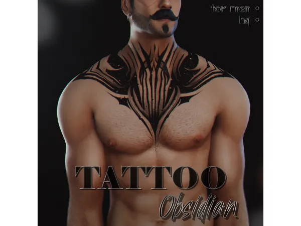 Mix Tattoo u201cObsidianu201d by AlisaSour - The Sims 4 Custom Content