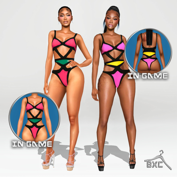Alpha MAZZY SWIMSUIT by simsfinds - The Sims 4 custom content