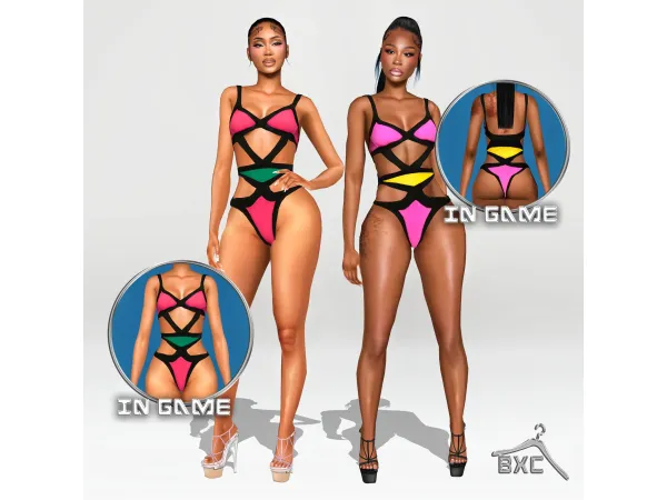Alpha MAZZY SWIMSUIT by Baddiexsimmer - The Sims 4 custom content