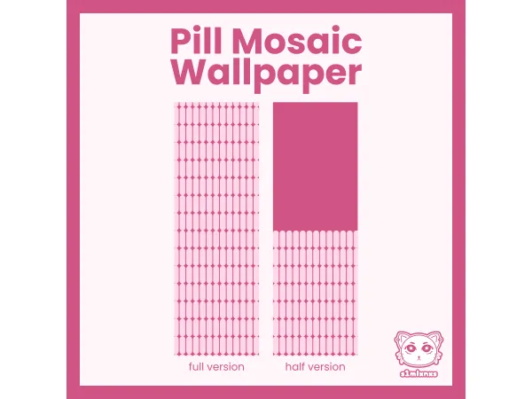 Mix Download Pill Mosaic Wallpaper by s1mlxnxs - The Sims 4 Custom Content