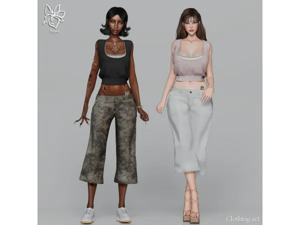 Alpha TRAIN STOP CLOTHING SET by tauve - The Sims 4 Custom Content