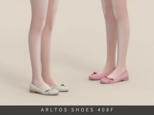 Maxis Match Soft Ribbon Flats Female by Arltos - The Sims 4 Custom Content