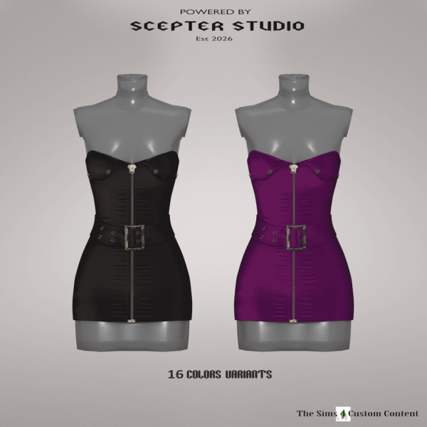 Alpha Lydia Dress by scepterstudio - The Sims 4 Custom Content