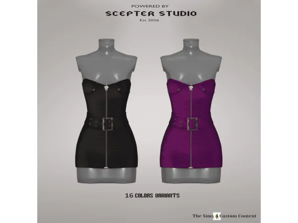Alpha Lydia Dress by Scepter - The Sims 4 Custom Content