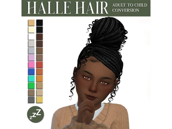 Maxis Match ORCHIONA HAIR CONVERSIONS sims by sleepyz - The Sims 4 custom content