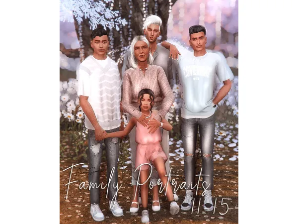Mix (ParisSimmer) Family Portraits 11 15 - The Sims 4 Custom Content