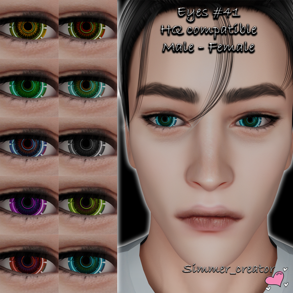 Alpha Eyes 41 by simmer_creator - The Sims 4 Custom Content
