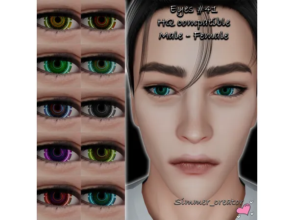 Alpha Eyes 41 - The Sims 4 Custom Content