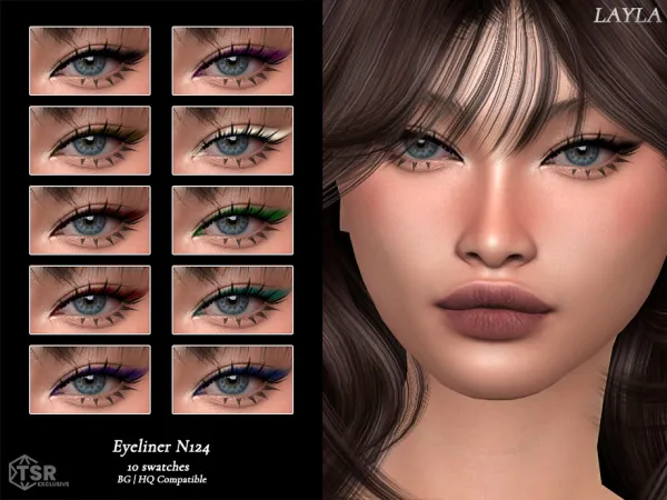 Alpha Eyeliner N124 by Layla - The Sims 4 Custom Content