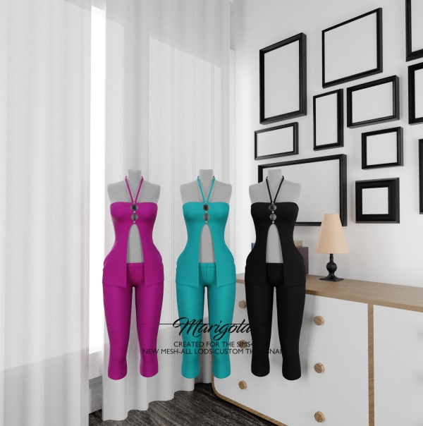 Alpha MARIGOLD ALVIRA OUTFIT by marigoldsims - The Sims 4 custom content