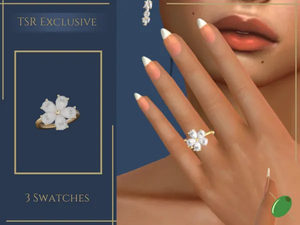 Alpha Daphne Diamond Ring - The Sims 4 Custom Content