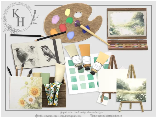 Alpha [khd] painter II set - The Sims 4 custom content