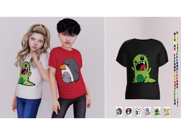 Alpha Kids Play T Shirt - The Sims 4 Custom Content