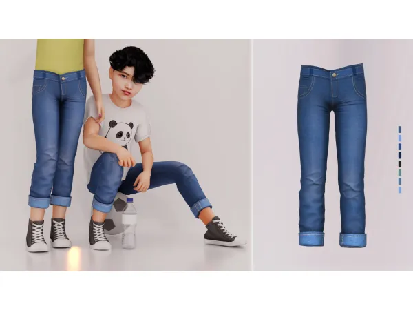 Alpha Kids Play Jeans - The Sims 4 Custom Content