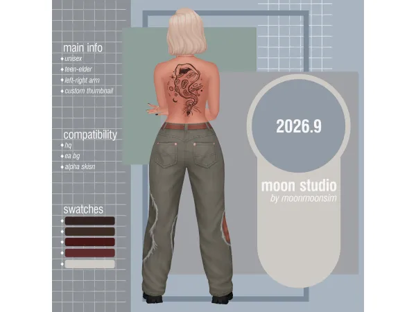 Mix tattoo 20269 - The Sims 4 Custom Content