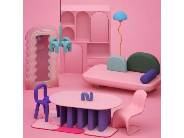 Maxis Match Soft Pop Living Set by SnootySims - The Sims 4 Custom Content