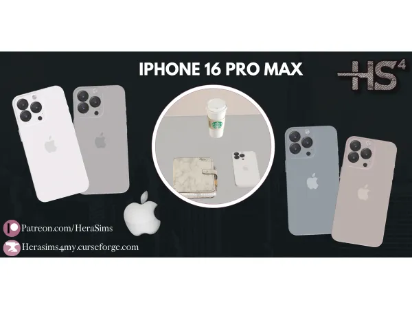 Alpha Iphone 16 Pro MAX - The Sims 4 Custom Content