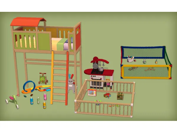 jacky93sims ATS Kids Bedroom Stuff and Toddler Skill Toys - The Sims 2 Custom Content
