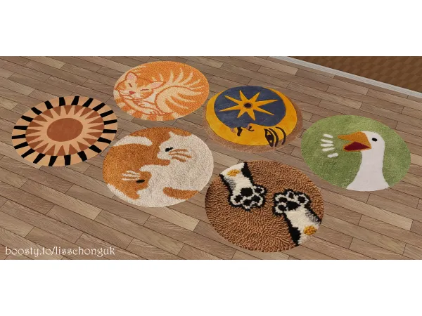 LissChonguk NEW cute carpet and pink by lindasim - The Sims 2 custom content