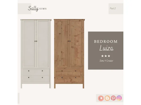 Alpha Bedroom Luiza Part 2 (GIFT) - The Sims 4 Custom Content