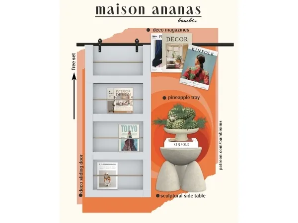 Alpha maison ananas - The Sims 4 Custom Content