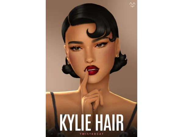 Maxis Match Kylie Hair by TwistedCat - The Sims 4 Custom Content