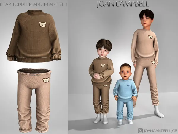 Alpha BEAR TODDLER AND INFANT SET by Joan_Campbell_Beauty_ - The Sims 4 Custom Content