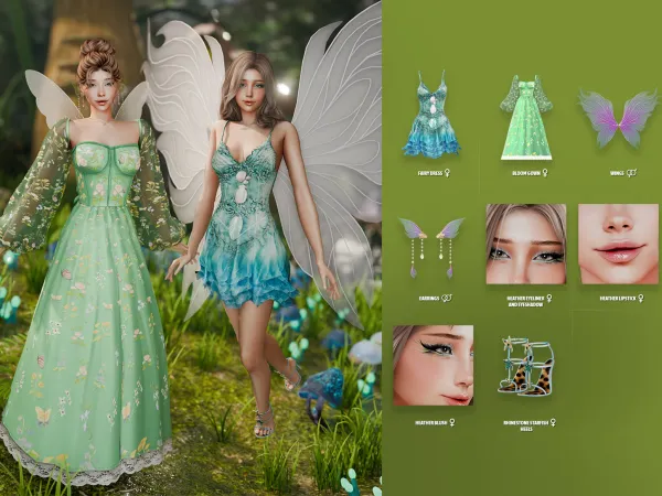 Alpha Luna Fairy Set - The Sims 4 Custom Content
