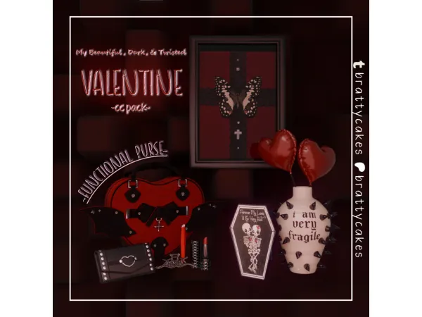 Alpha My Beautiful Dark Twisted Valentine by brattycakes - The Sims 4 Custom Content