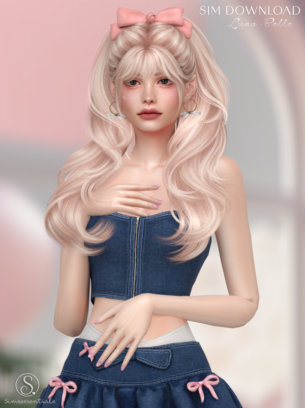 Alpha Elsa Denim Sim by simsfinds - The Sims 4 custom content