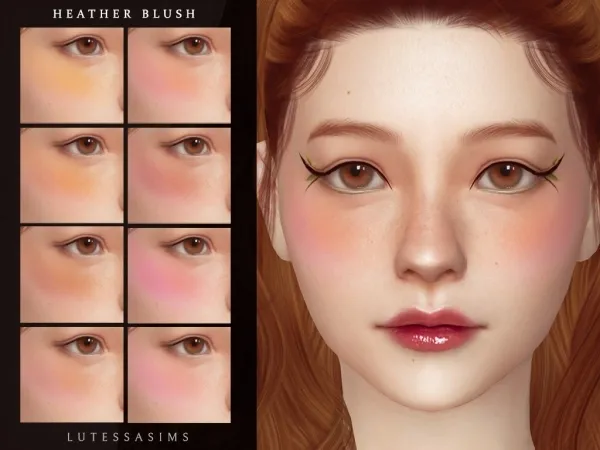 Alpha Heather Blush - The Sims 4 Custom Content