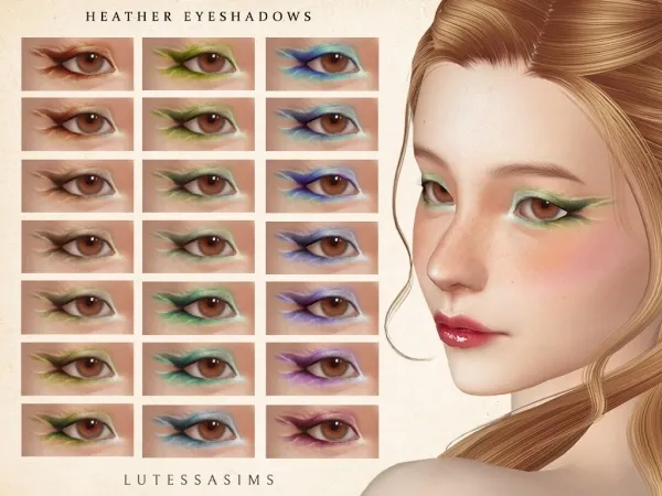 Alpha Heather Eyeshadows - The Sims 4 Custom Content